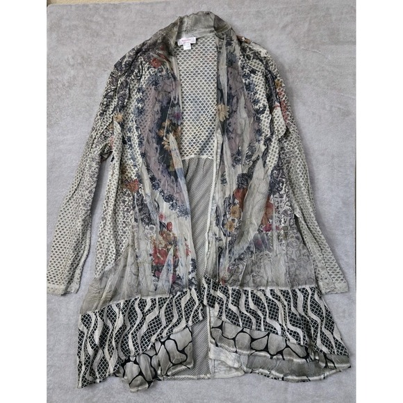 Kamana Other - Kamana Womens XL Kimono Open Cardigan Long Floral Lightweight Browns Boho Mature